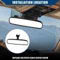 Hihaha No 87810-52041 Interior Rear View Mirror For Toyota Prius 2004-2018 Rav4 2004-2015 Inner Durable 1 Pcs Black