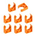 8pcs Pvc Water Pipe Clamps Clips U-shaped Tubing Hose Buckles Irrigation Tube Holder For 25mm Od Tv Trays Hanger Support Orange 