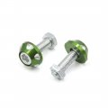 Uxcell 6pcs Green Aluminum Alloy Decorative License Plate Bolt Screw For Car Motorcycle