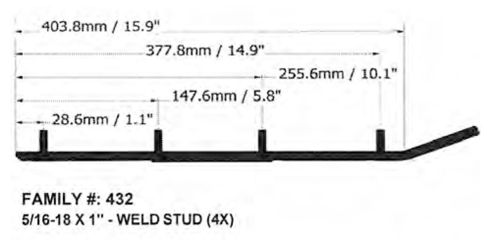 Slasher Wearbar And Carbides For Ski Doo Mxz 583 1996 1997 6 In 60 Degrees Tungsten Carbide Pair With Nyloc Nuts