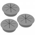 Electriduct 1 937 Flexible Desk Grommet Color Gray 3 Pack 