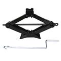 Vehicle Scissor Jack 2 Ton 15 Inch Black Steel With Crank Handle For Toyota Ford Bmw Mazda Chevy 