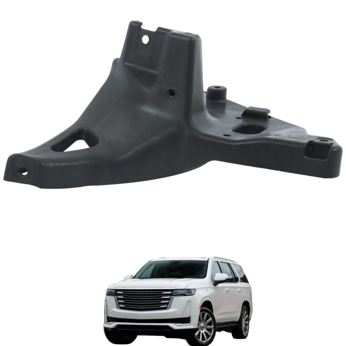 Passenger Right Side Front Bumper Bracket Replacement For Escalade 2021 2024 And Esv 2023 Part Number 84286905 Black Plastic