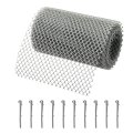 Plastic Gutter Guard Mesh Roll 19 7ft X 7 09 Inch Guards Leaf Protector With 10pcs Gray Clips From Leaves Twigs Branches Debris 