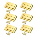 6pcs Toggle Catch Lock 0 9 X 1 5 Hasp Latch Mini Clasp With Mounting Screws For Jewelry Box Gift Wooden Cabinet Bright Gold 