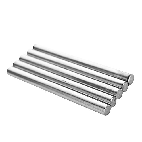 Eowpower 5pcs Linear Motion Shaft 8mm X 100mm Round Hardened Lathe Bar Rod