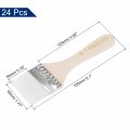 Uxcell 24pcs 6 Paint Brush 1 8 Width Soft Nylon Bristle With Wood Handle For Wall Cabinets Fences White
