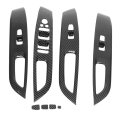 Carbon Fiber Window Switch Panel Trim For 2022 Lhd Abs Material Easy Installation Protective Cover Texture Appearance Design