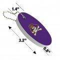 Graphics More East Carolina Primary Logo Floating Keychain Oval Foam Fishing Boat Buoy Key Float