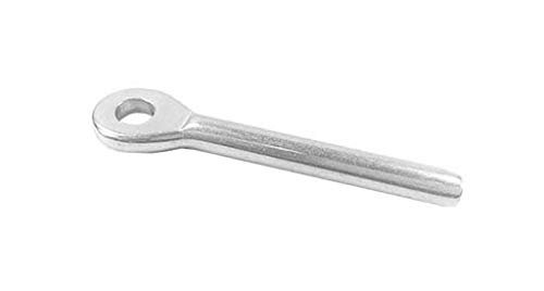 T316 Stainless Steel Swage Eye Terminal For Cable Railing 1 8 4 Pcs