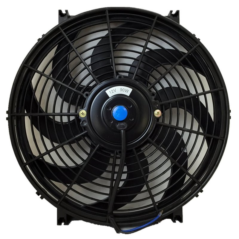 Upgr8 Universal High Performance 12v Slim Electric Cooling Radiator Fan With Mounting Kit 14 Inch Black