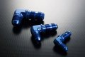 Autobahn88 Aluminum Anodized Hose End Fitting Bulkhead 90-degree Male An Flare An6 To Blue