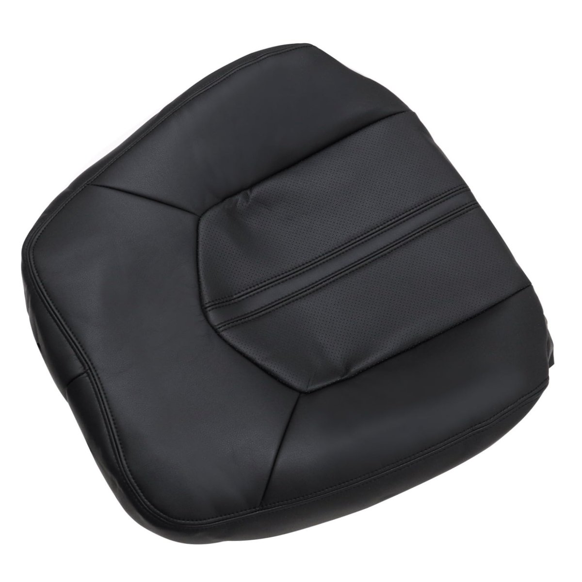 Front Driver Side Top Back Replacement Seat Cover Black Perforated Microfiber Leather For Cadillac Srx 2010-2016