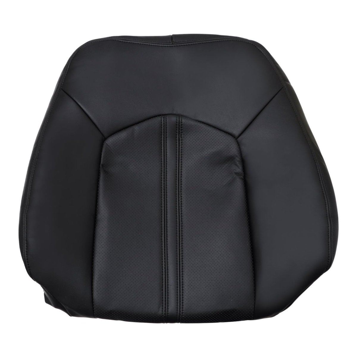 Front Driver Side Top Back Replacement Seat Cover Black Perforated Microfiber Leather For Cadillac Srx 2010-2016