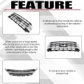 Hecasa Front Grille For 2021-2023d F-150 Replacement For Ml3z8200fa Sport Lariat Grill Chrome Silvery Black