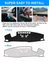 Autorder Dashboard Cover Mat For 2020-2024 Hyundai Palisade Accessories Dash Flannel Sunshade Glare Uv Rays Protector With Hud