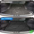Trunk Cargo Mat For 2011 To 2023 Dodge Charger And Chrysler 300 Tpe Rubber Rear Liner All Weather Protection With Raised Edge