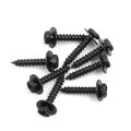 8pcs 6 X 35mm Stainless Steel Black Head Screw For Car Fender Bumper 