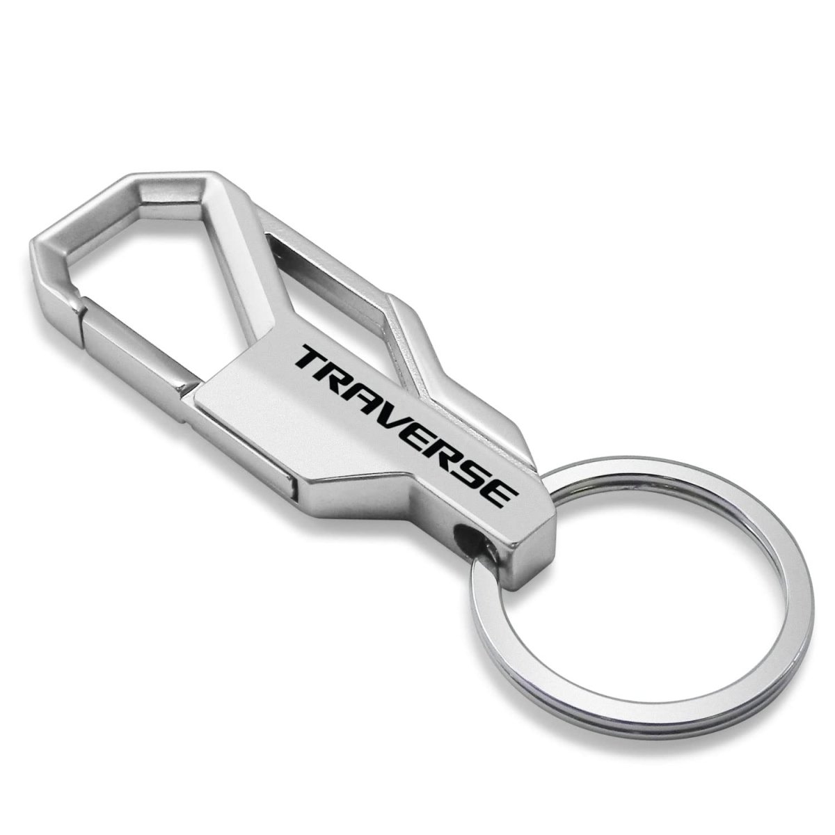 Chevrolet Traverse Silver Carabiner-style Snap Hook Metal Key Chain Official Licensed