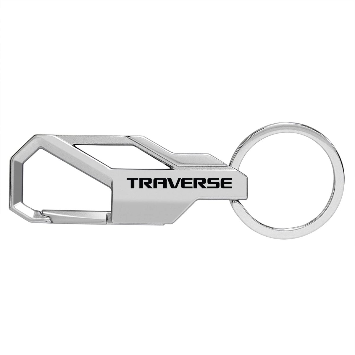 Chevrolet Traverse Silver Carabiner-style Snap Hook Metal Key Chain Official Licensed