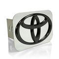 Black Logo Tow Hitch Cover For Suv 2 In X Polished Stainless Steel Plate Modern Style T-toy-b 