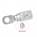 X Autohaux 2pcs Amp Input Reducer Copper 4 Gauge Car Stereo Audio Awg Pin Power Ground Wire Silver Tone