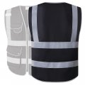 Jksafety 9 Multi-functional Pockets Zipper Front Safety Vest With Reflective Strips Meet Ansi Isea Standards 150-black X-large 