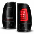 Amerilite C-type Led Tube Dark Smoked Tail Lights Brake Lamps Set For 1997-2004 Dodge Dakota Passenger And Driver Side