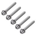 M4 X 40mm Stainless Steel Phillips Pan Head Machine Screws Bolts Combine With Spring Washer And Plain Washers 5pcs 