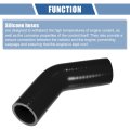 1 Pcs 38mm 50 Id 90mm 3 54 Length 45 Degrees Black Car Silicone Hose Coolant Universal