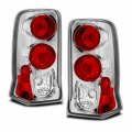 Amerilite Chrome Replacement Brake Tail Lights For 02-06 Cadillac Escalade Passenger And Driver Side