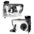 2pcs Driver And Passenger Side Headlight Assembly Replacement For Toyota Tacoma 2001-2004 Headlights Halogen Projector