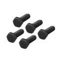 Uxcell M12x35mm Hex Head Left Hand Screw Bolts Fastener Carbon Steel Black 5pcs