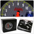 Ajp Distributors Jdm Sport 5 Carbon Fiber Analog Tachometer 11k Rpm Tach Gauge With 7 Led Multicolored Display And External 