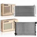 A-premium Engine Coolant Radiator A C Condenser Cooling Kit Compatible With Mini Cooper 2002 2003 2004 2005 2006 1 6l 2-pc Set
