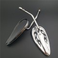 Xkh- Motorcycle No Logo Chromed Aluminum Teardrop Mirror Compatible With Super Glide Custom Fxrc B01bg1m8oc