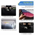 Car Windshield Sun Shade Pink Blue Feathersshades Sun Visor Protector Foldable Blocks Uv Rays