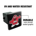 Western Kentucky University Secondary Logo Tow Trailer Hitch Cover Plug Insert For 2 In Receivers Black Abs Plastic With Uv
