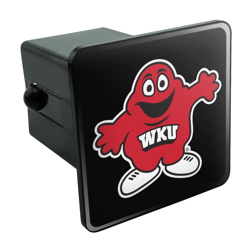 Western Kentucky University Secondary Logo Tow Trailer Hitch Cover Plug Insert For 2 In Receivers Black Abs Plastic With Uv