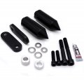 Smt- Black Spike Frame Slider Crash Protector Billet Aluminum For 04-05 Cbr1000rr Cbr1000 P N Mt290-003