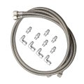 Braided Stainless Steel Transmission Cooler Hose Line Kit For Chevyd Gmc Buick Cadillac 52 In Lines With An6 Adaptors For 700r4 