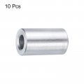 Uxcell 10pcs Aluminum Spacer 4 Bore X 2 Od 3 Length Screw Standoff Bushing Plain Finish Round Metal For 1 Id Screws Bolts And