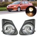 2-pack Fog Light Front Bumper Driving Lamps Assembly Switch Wiring Kit Replacement For 2011-2013 Corolla 