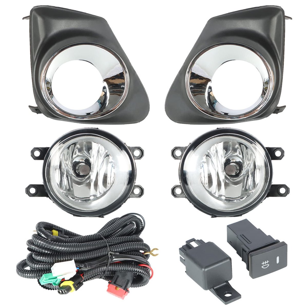 Fog Light Assembly Kit For Toyota Corolla 2011 2013 2 Pack Front Bumper Driving Lamps With H11 Halogen Bulbs Switch And Wiring