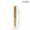 Uxcell 1 4-20x2 Hanger Bolts Double Head Dowel Screw For Wood Furniture 10pcs