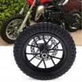 Bike Front Wheel Rubber Tire 12 5x2 75in Disc Brake Sprocket Bolts For 47cc 49cc 2 Stroke Mini Dirt A Black 