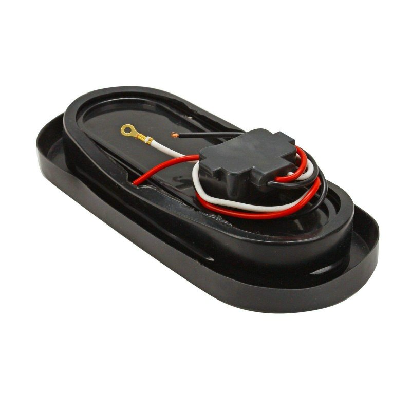 6 Oval 24 Led Truck Trailer Tail Lights Stop Turn Brake 12v W Grommet Universal For Bus Boat Red 2 Pack