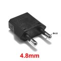 5 Pack Eu European Kr Plug Adapter Toptekits Travel Adapters From America To Europe Outlet Adaptor Black 4 8mm