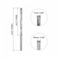 Uxcell 7mm Cutting Dia Cemented Carbide Twist Extra Long Drill Bit With Round Straight Shank For Hardened Steel Stainless 150mm
