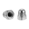 M4x0 7 Acorn Cap Nuts 50pcs 304 Stainless Steel Dome Head Nut Hardware For Bolt Cover Silvery 